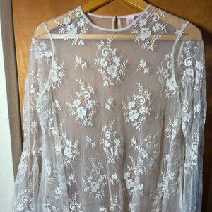 Victoria's Secret, Lace, Flowy sleeved, blouse, Size Small